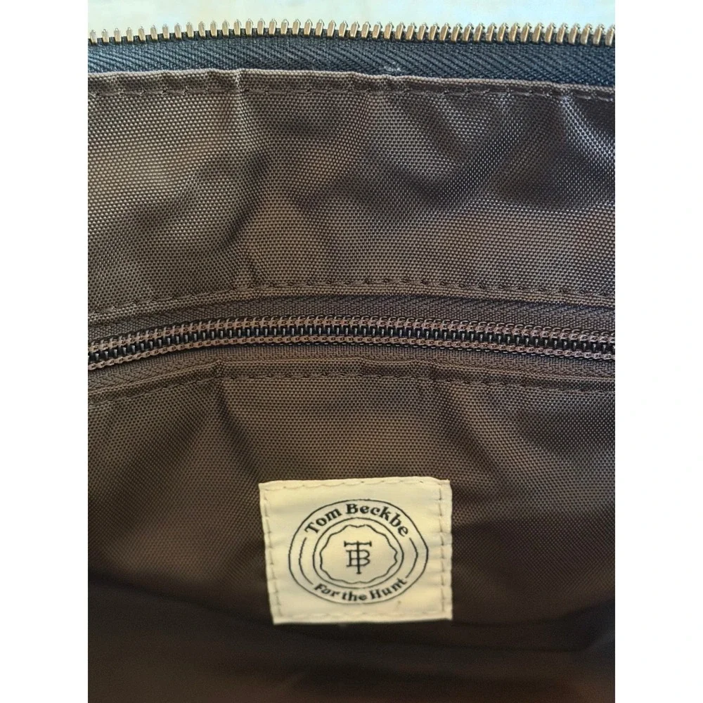 Tom Beckbe Canvas Field Bag Leather Trim Weekend Travel Dufflebag